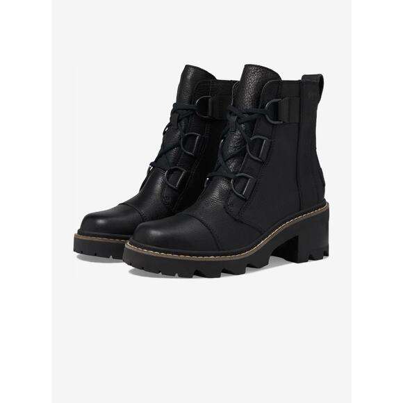 Sorel Shoes - Sorel Womens Noir Black Combat & Lace-Up Boots Size 10 Joan Now New